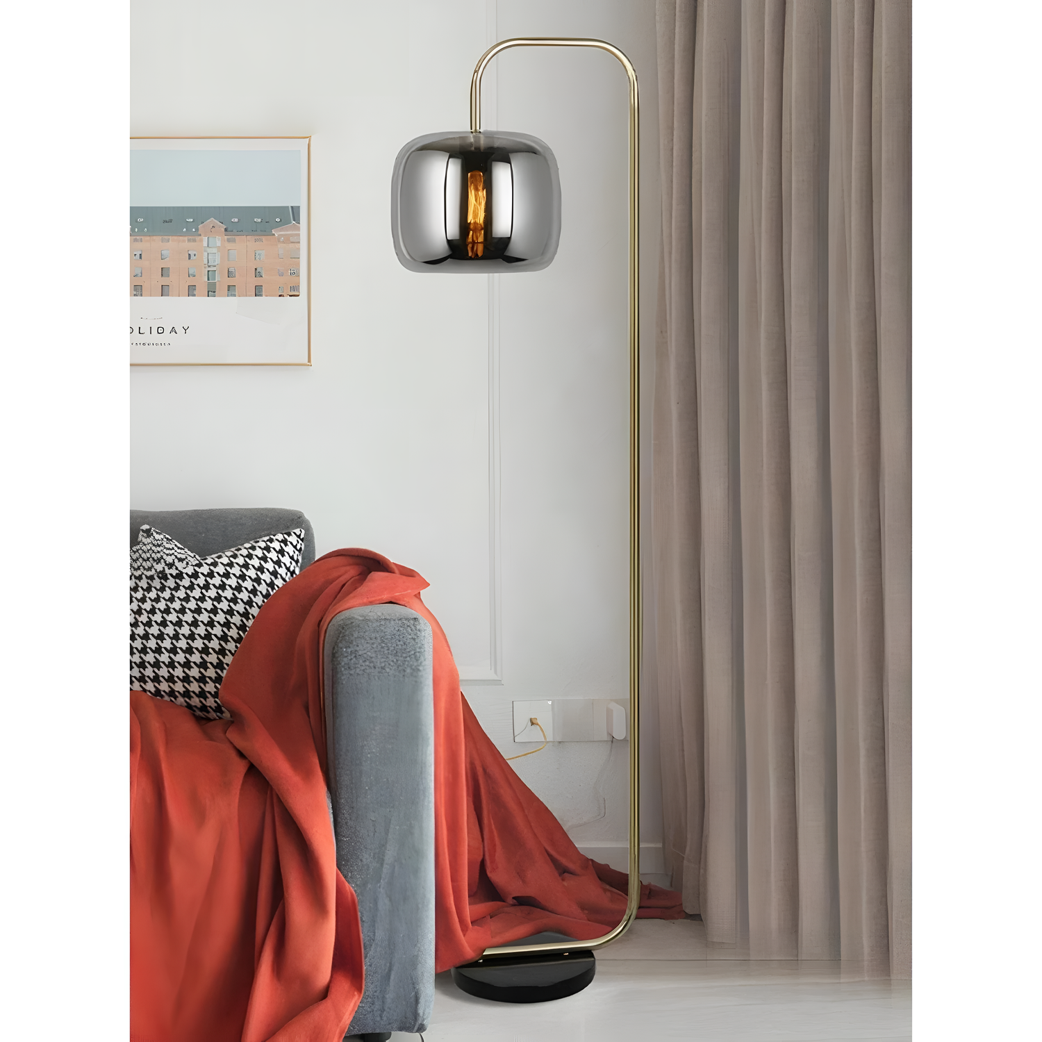 Luna Nordic Vintage Lantern Floor Lamp | Lighting | NordicAbode.com