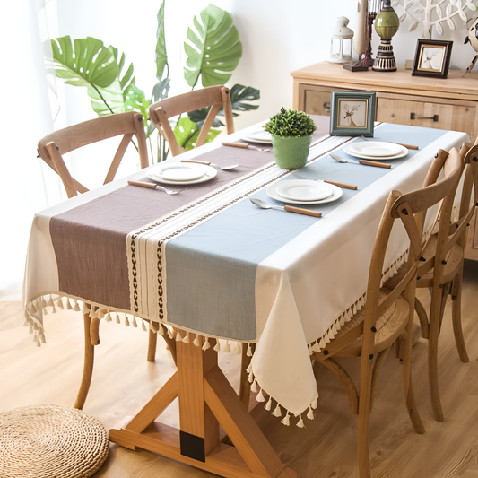 Baldone Elegant Cotton Tablecloth | Table Linens | NordicAbode.com