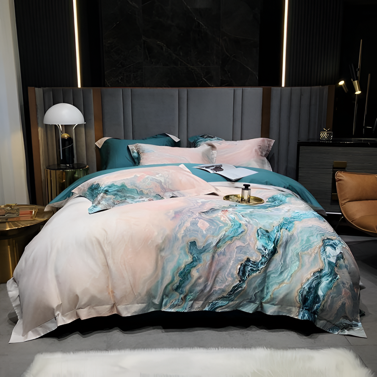 Marble Luxury Egyptian Cotton Duvet Set | Bedding | NordicAbode.com