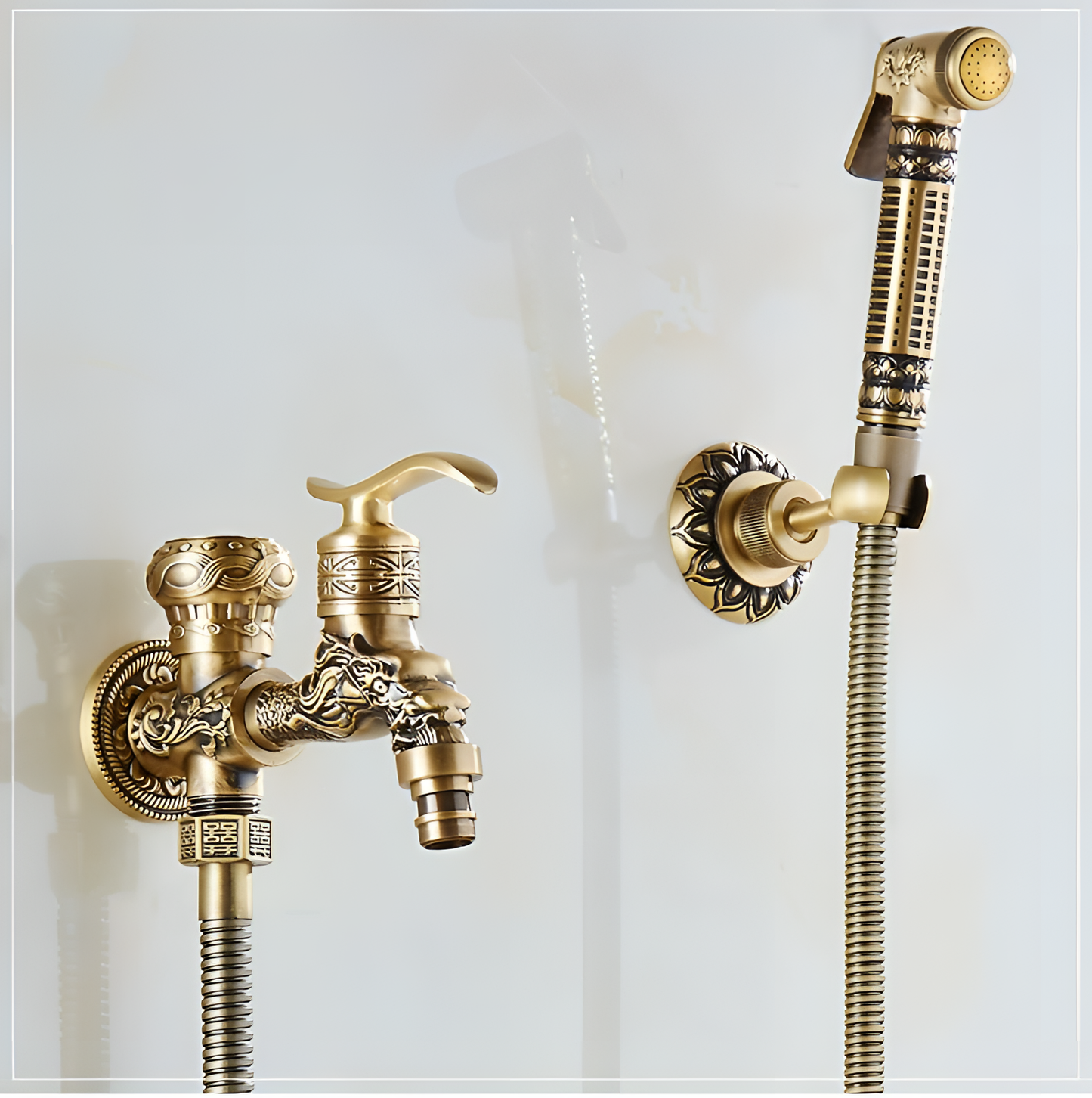 Felicia Vintage Brass Wall Mounted Bidet | Bathroom | NordicAbode.com