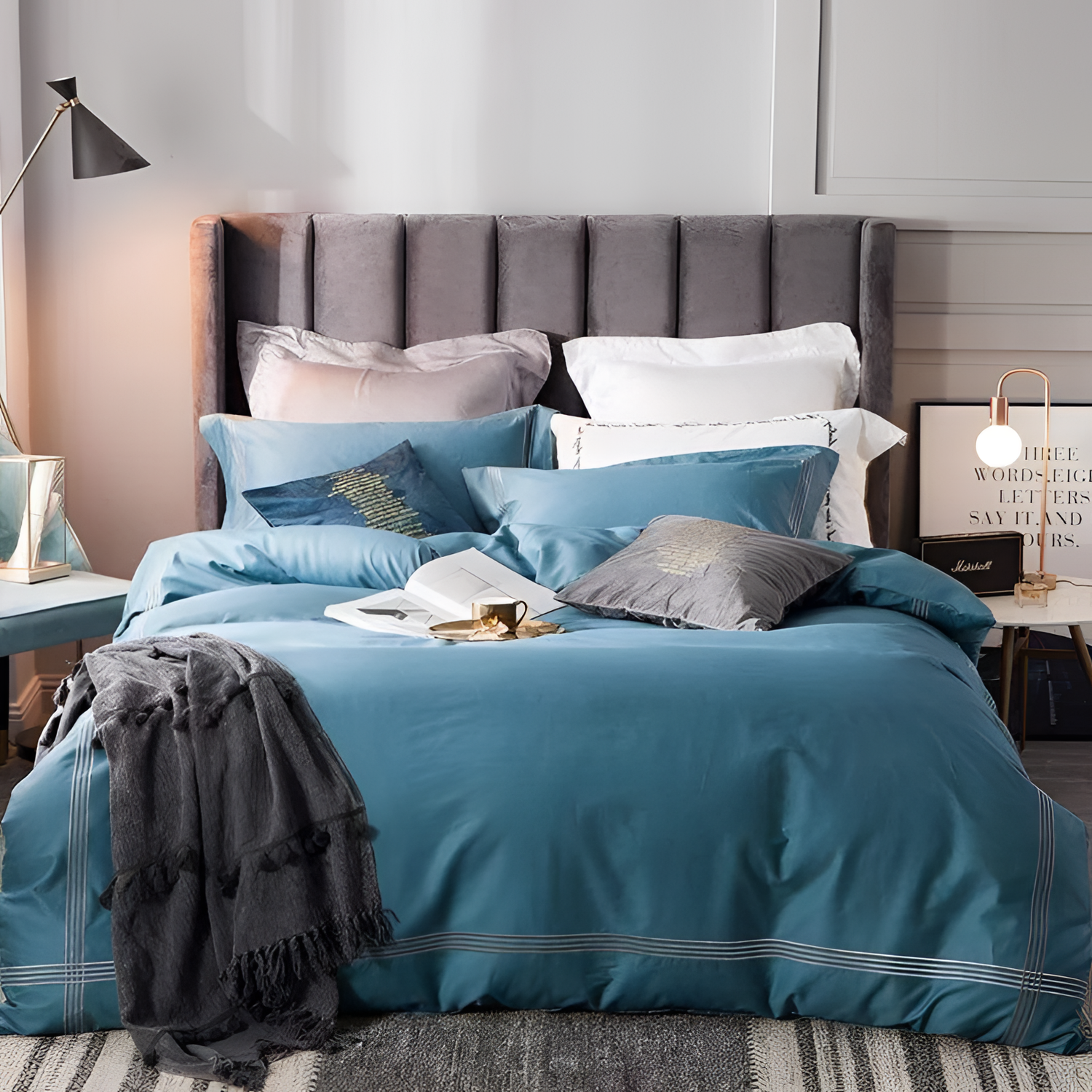 Teal Duchess Duvet Set | Bedding | NordicAbode.com