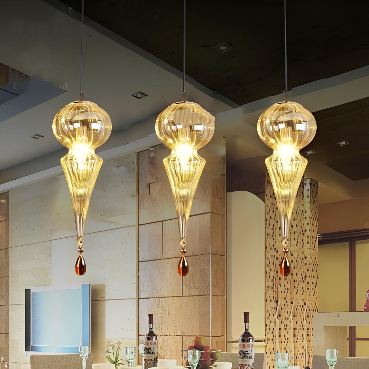 Pinya Exotic Glass Chandelier - Southeast Asian Style | Lighting | NordicAbode.com