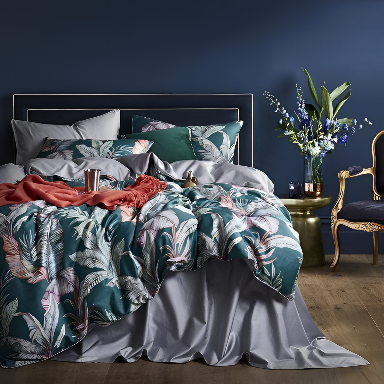 Emerald Modern Toile Duvet Cover Set | Bedding | NordicAbode.com