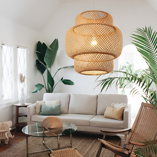 Tambo Hand-Knitted Bamboo Pendant Light | Lighting | NordicAbode.com