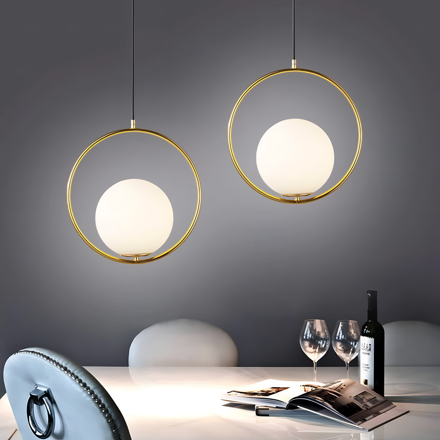 Gold Metal Globe Pendant Light | Lighting | NordicAbode.com