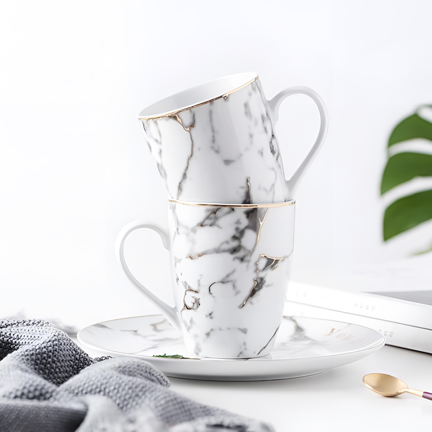 Marble Mug - Gilded Design | Kitchenware | NordicAbode.com