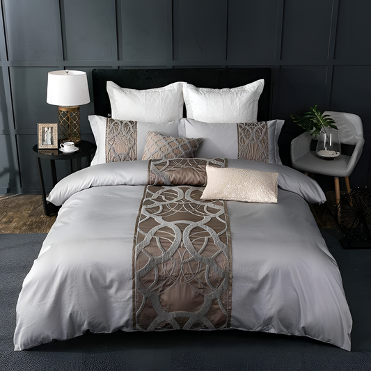 Chain Luxury Egyptian Cotton Duvet Set | Bedding | NordicAbode.com