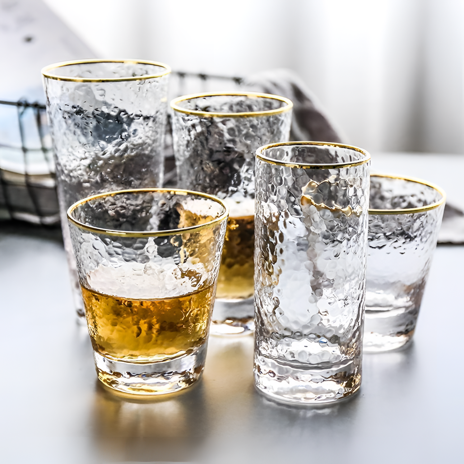 Hammer Gold Rim Glass Cup | Drinkware | NordicAbode.com