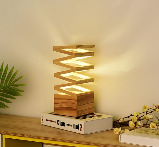 Ludwig Accordion Desk Lamp - Eco-Friendly Wood | Lighting | NordicAbode.com