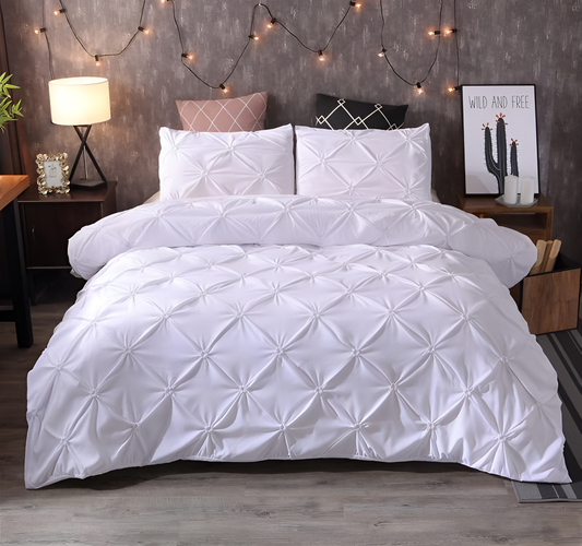 Leonie Luxury Pinch Duvet Cover Set | Bedding | NordicAbode.com