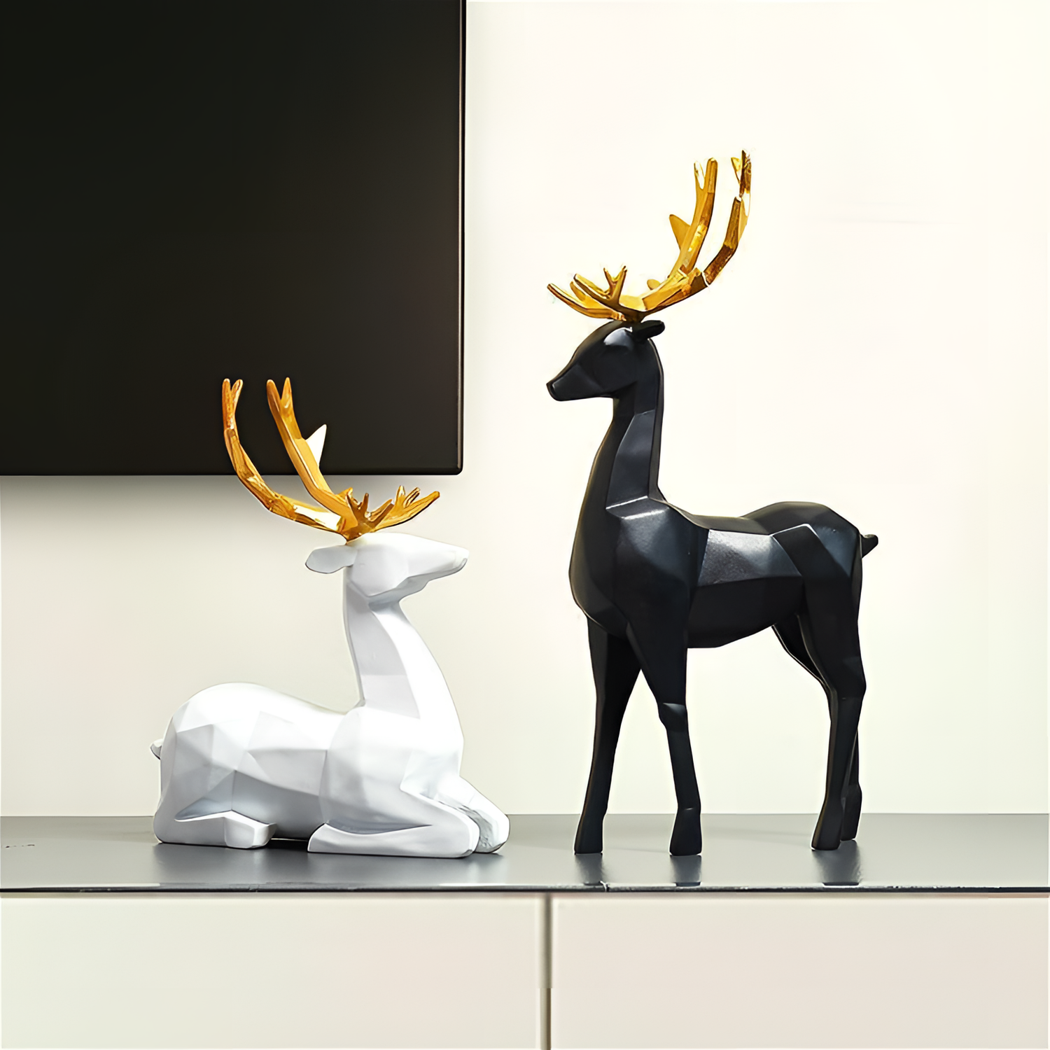 Decorative Festive Deer Figurines | Holiday Decor | NordicAbode.com