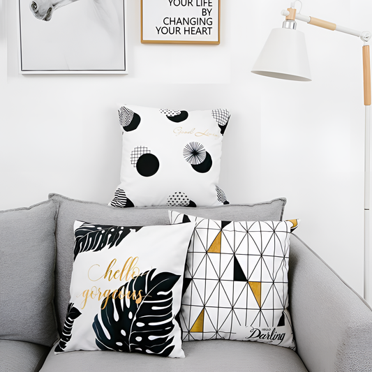 Plush Geometric Plush Cushion - Square | Cushions | NordicAbode.com