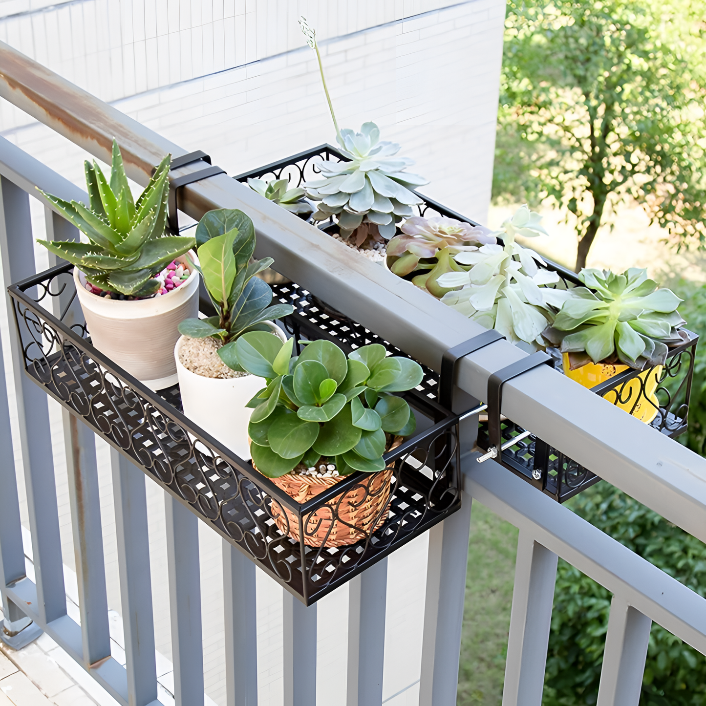 Balcony Flower Pot Holder - Decorative & Sturdy | Garden | NordicAbode.com