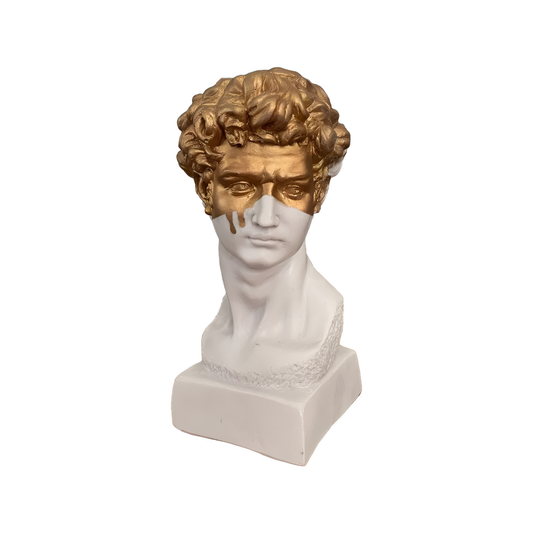 David in White & Gold Sculpture