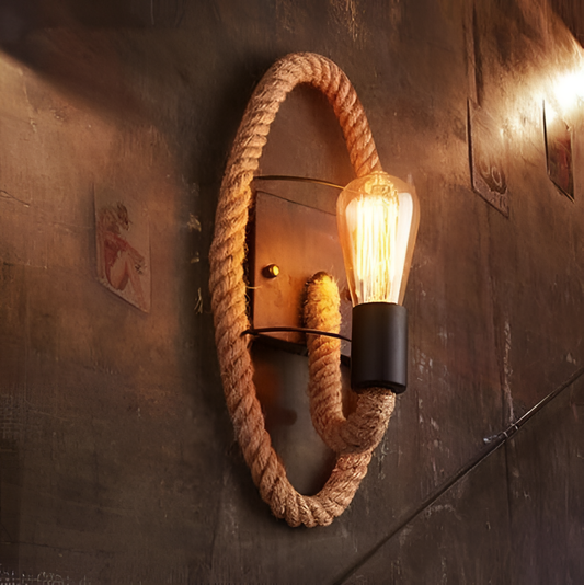 Clove - Round Rope Wrap Wall Lamp | Lighting | NordicAbode.com