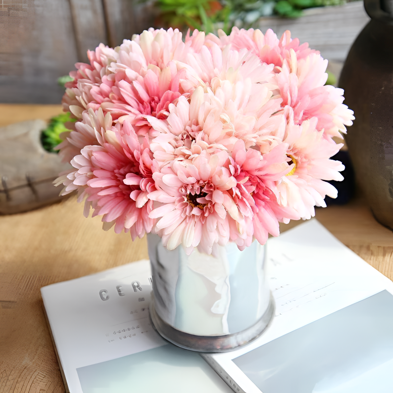 Artificial Silk Gerbera Bouquet - Handmade | Floral Decor | NordicAbode.com