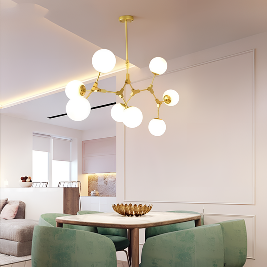 Meg Geometric Chandelier - Plated Chrome | Lighting | NordicAbode.com