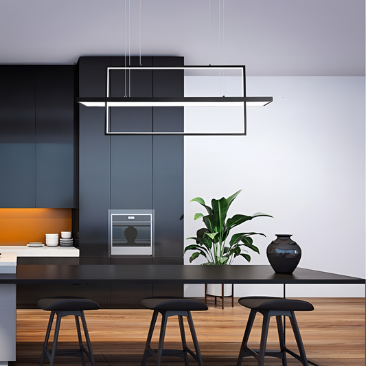 Rectangular Elegant Pendant Light - Remote Controlled | Lighting | NordicAbode.com