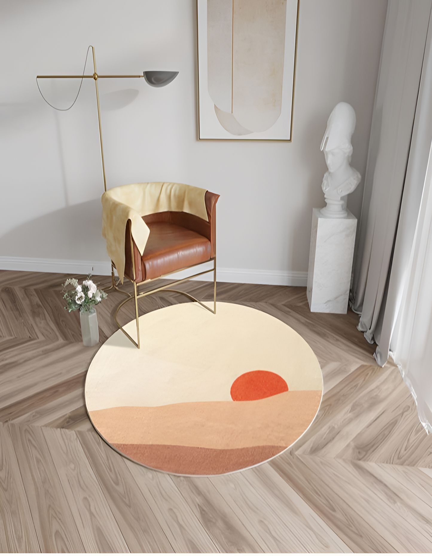 Cirfa Modern Abstract Round Carpet | Rugs | NordicAbode.com