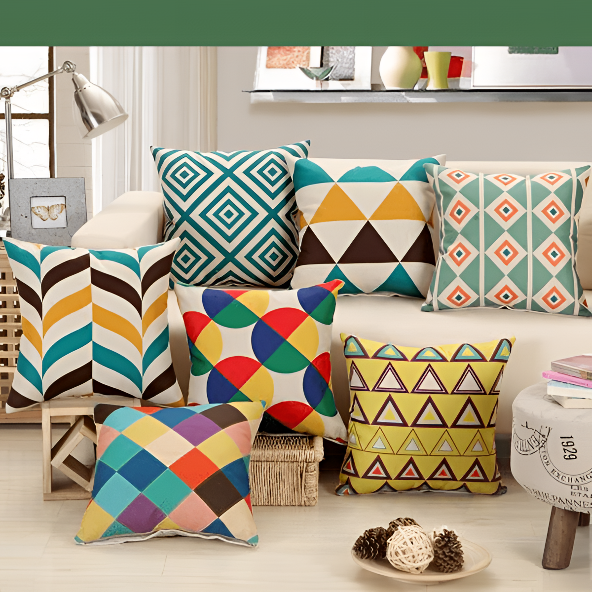 Nordic Geometric Cushion for Living Room | Cushions | NordicAbode.com