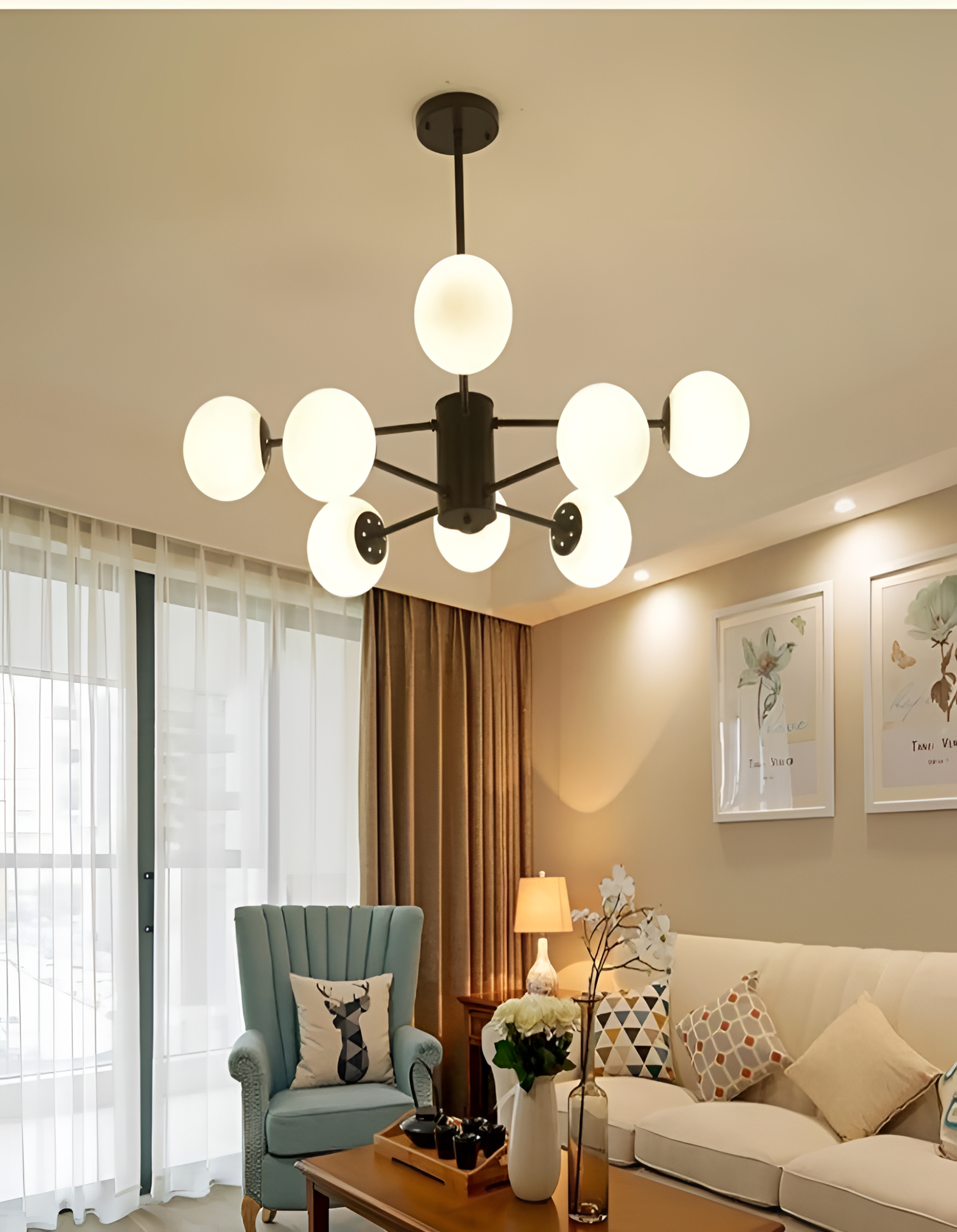 Kila Modern Iron Chandelier - LED | Lighting | NordicAbode.com