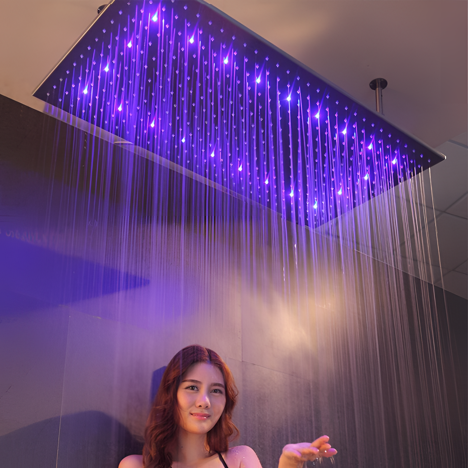 Massimo Luxury LED Rainfall Shower Head | Bathroom | NordicAbode.com