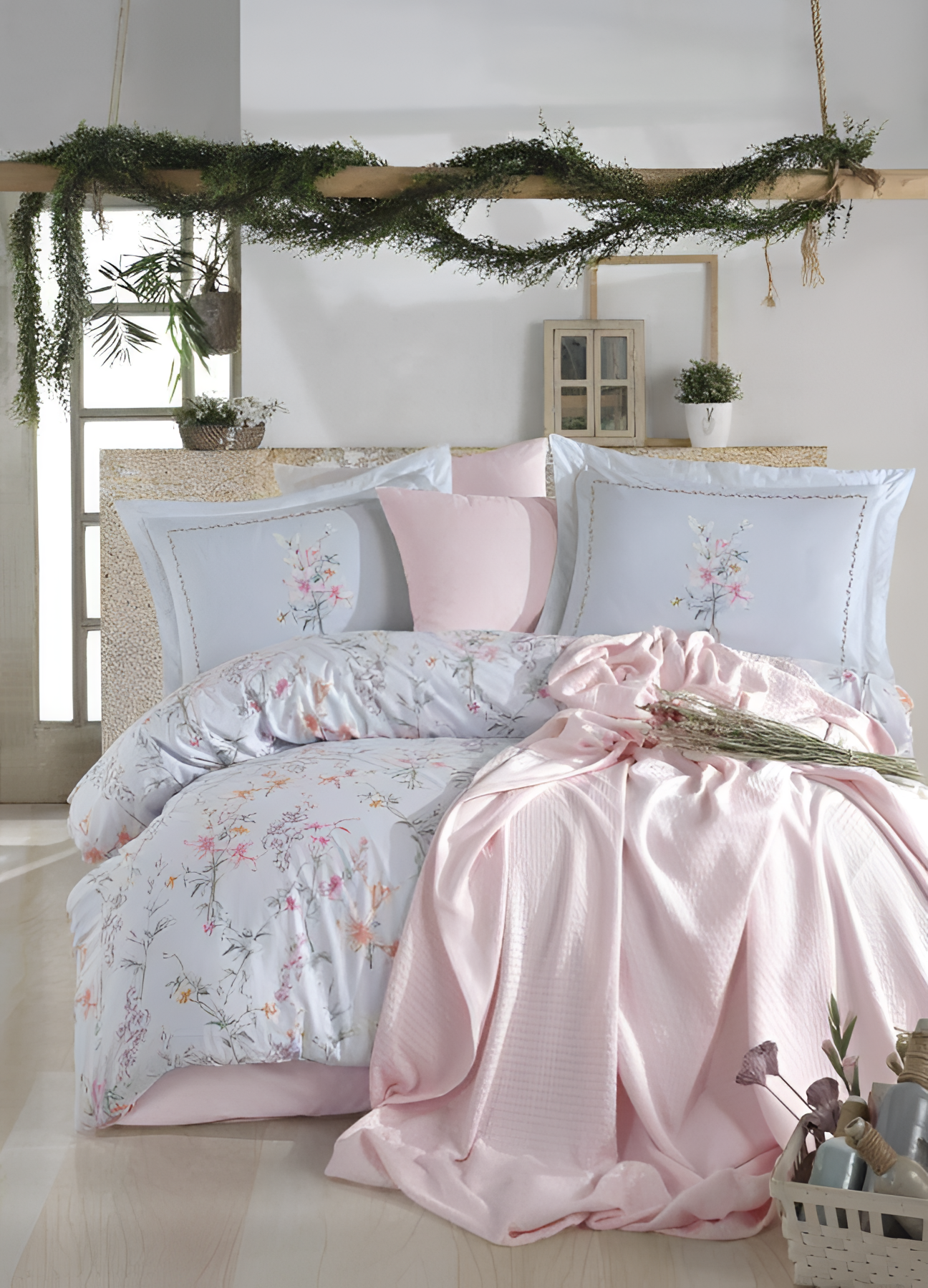 Jasmine Turkish Linen Jasmine Mavi Set | Bedding | NordicAbode.com