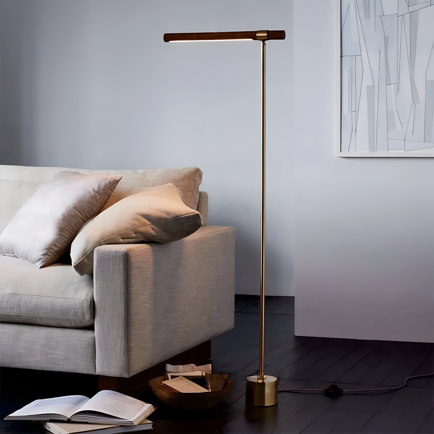 Walter Gold LED Floor Lamp | Lighting | NordicAbode.com