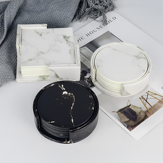 Marble Elegant Marble Coasters | Coasters | NordicAbode.com