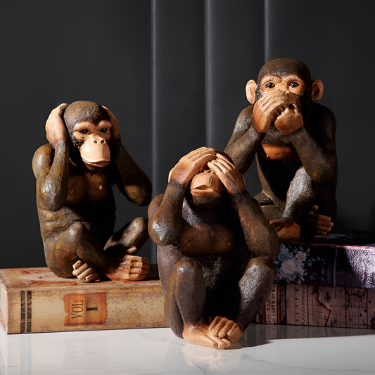 Realistic Three Wise Monkeys Figurines | Figurines | NordicAbode.com