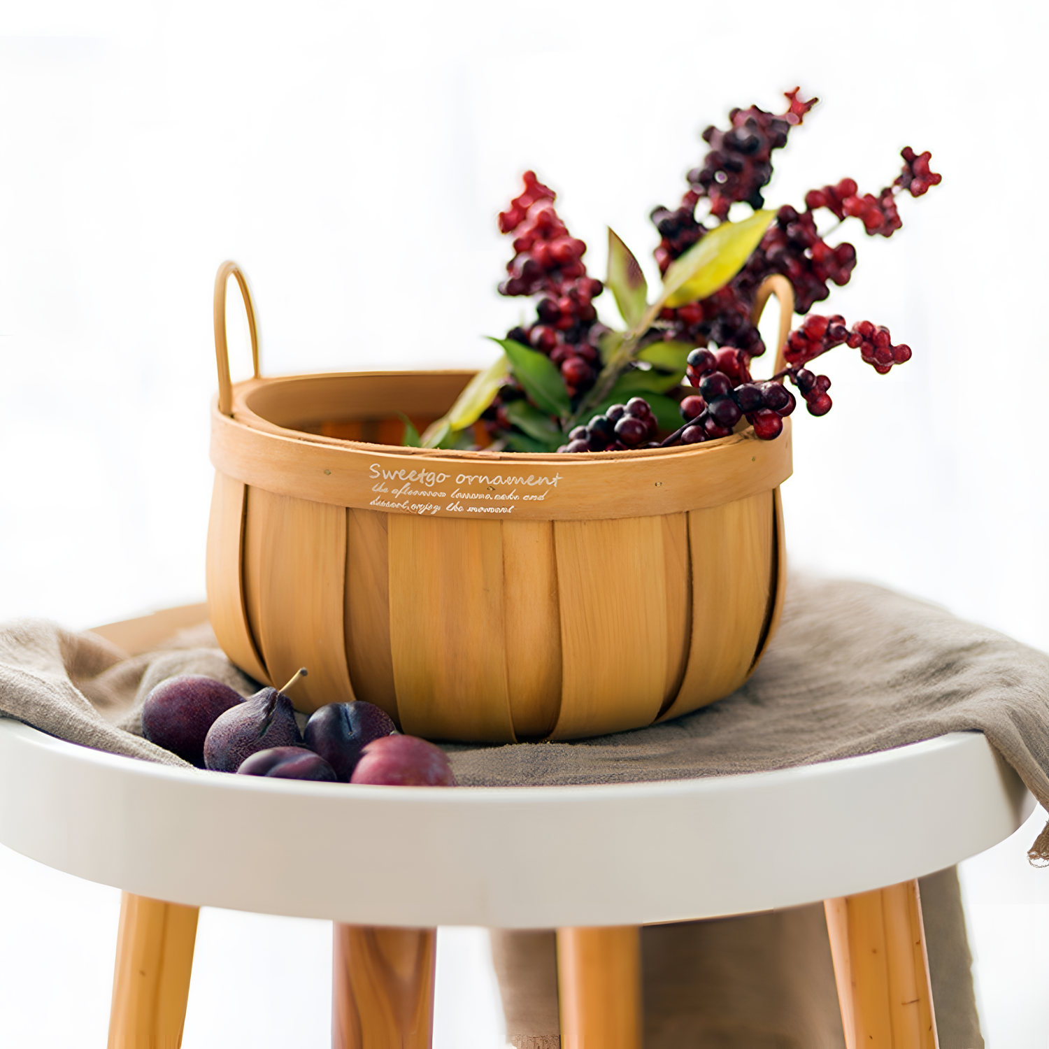 Wood Wooden Weave Basket | Baskets | NordicAbode.com