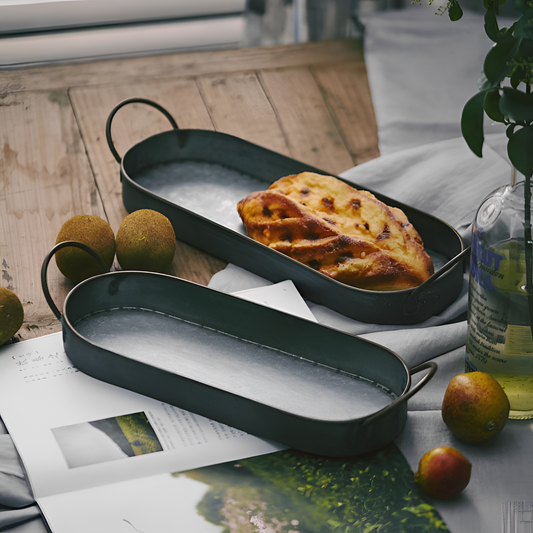 Ellipse Rustic Oval Storage Tray | Trays | NordicAbode.com