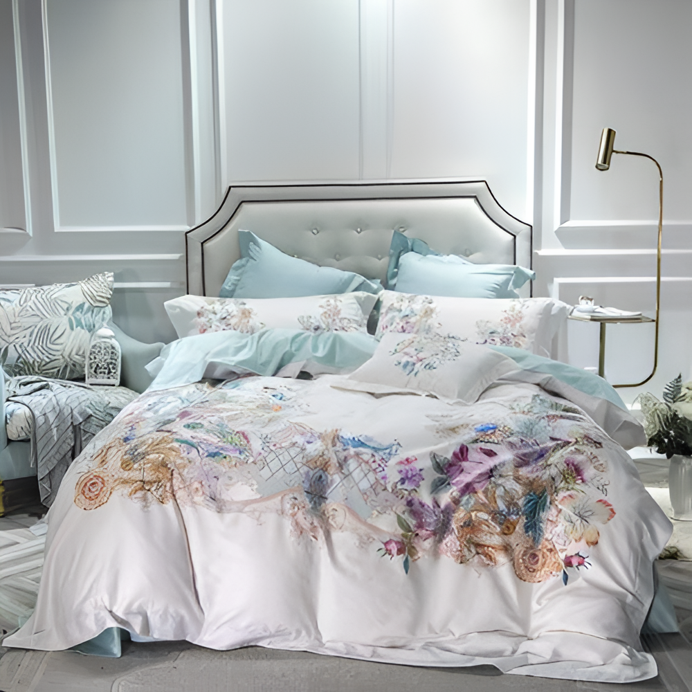 Patterned Petal Pattern Duvet Cover Set | Bedding | NordicAbode.com