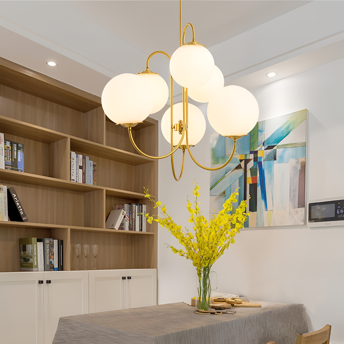 Atlas Elegant Golden Chandelier - Multi Orb | Lighting | NordicAbode.com