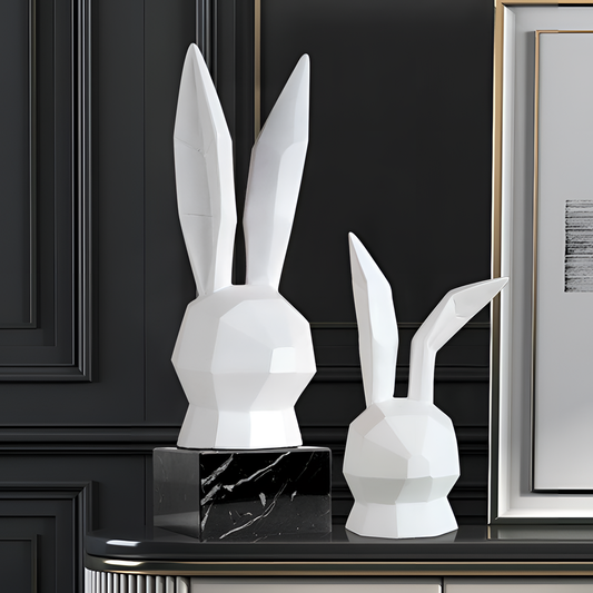 Decorative Charming Bunny Figurines - Premium Resin | Figurines | NordicAbode.com