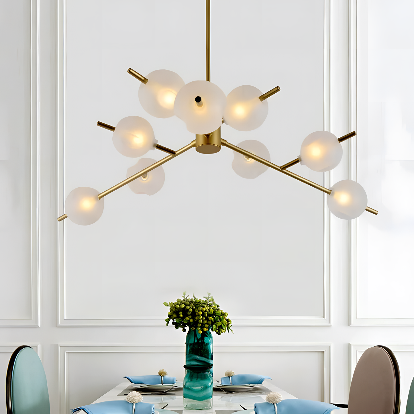 Golden Modern Gold Branch Chandelier | Lighting | NordicAbode.com