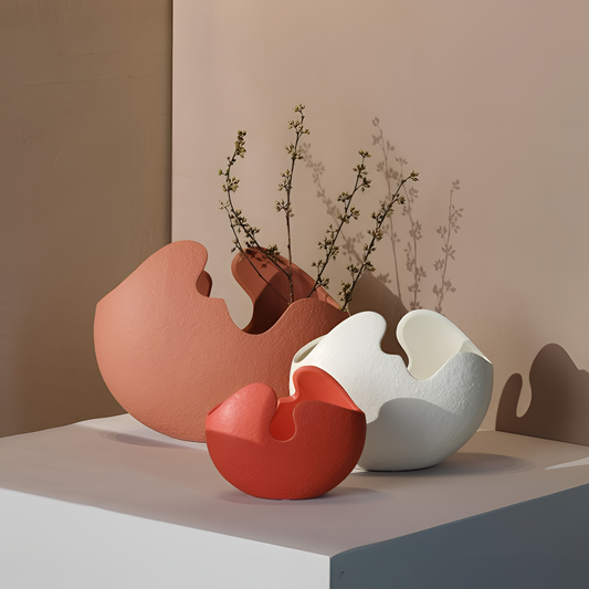 Eggshell Contemporary Eggshell Planter Vase | Planters | NordicAbode.com