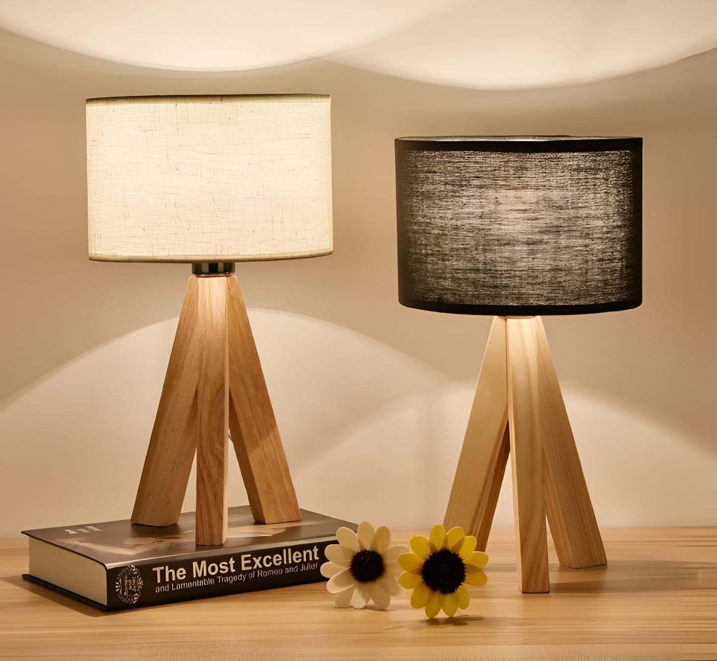 Lizbeth Wooden Base Lamp - LED Light | Lighting | NordicAbode.com