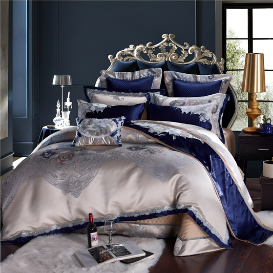 Impero Floral Silk Cotton Duvet Set | Bedding | NordicAbode.com