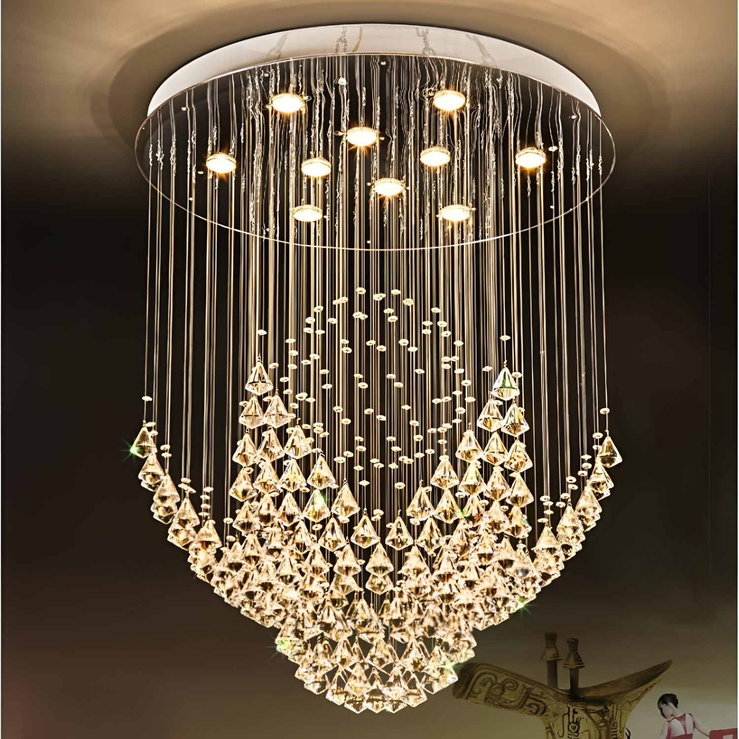 The Crystal LED Flush Mount Chandelier | Lighting | NordicAbode.com