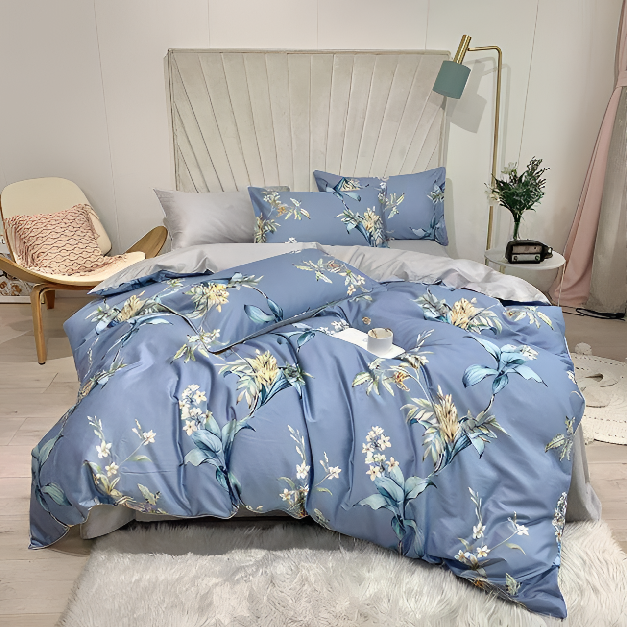 Rays Floral Toile Duvet Cover Set | Bedding | NordicAbode.com