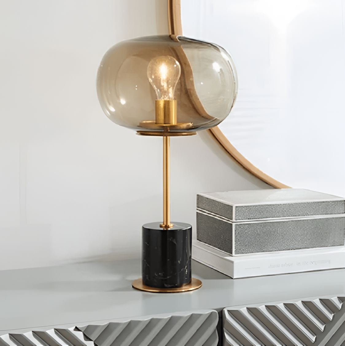 Bergamo Elegant Marble Table Lamp | Lighting | NordicAbode.com