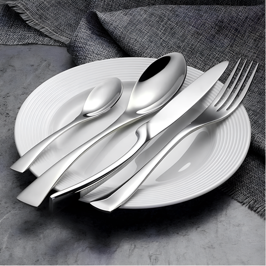 Silver Stainless Steel Cutlery Set | Tableware | NordicAbode.com