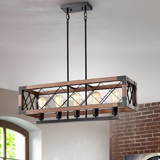 Serra Rustic Wood Pendant Light | Lighting | NordicAbode.com