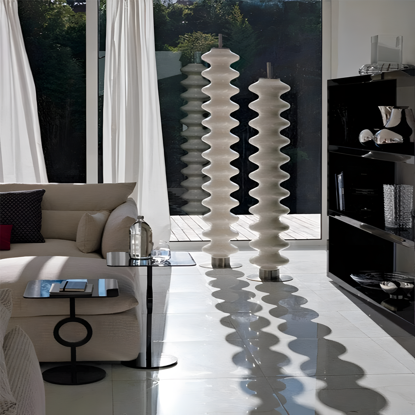 Líadin Contemporary White Floor Lamp | Lighting | NordicAbode.com