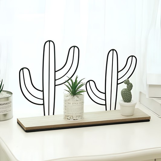 Cactus Pine Wood Cactus Shelf | Shelves | NordicAbode.com