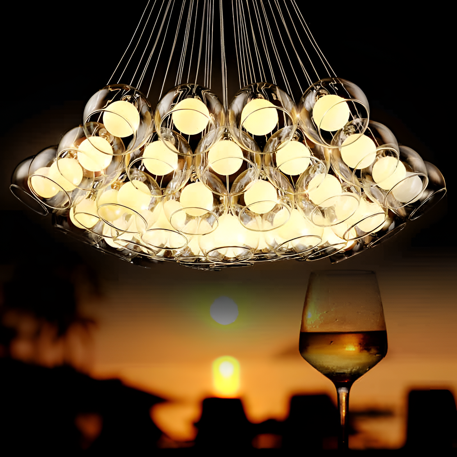 Cetus Modern Glass Chandelier - Cetus | Lighting | NordicAbode.com