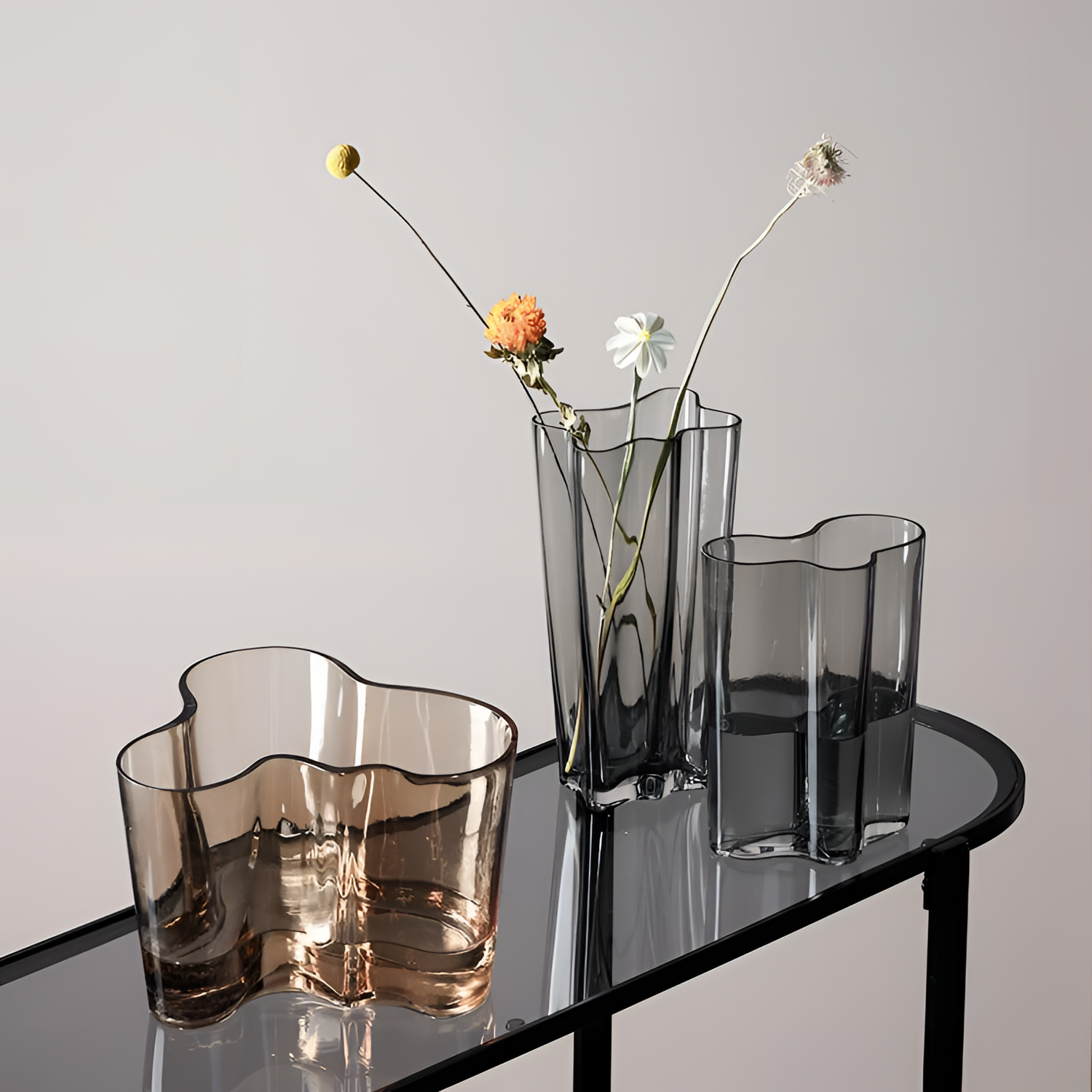 Abstract Scandinavian Crystal Vase - Abstract Waves | Vases | NordicAbode.com