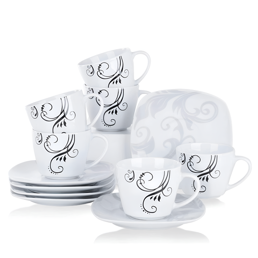 Zoye 12-Piece Porcelain Coffee Set | Tableware | NordicAbode.com