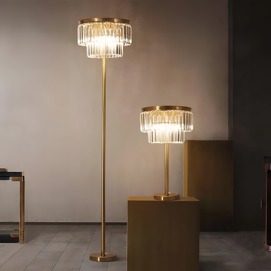 Ines Elegant Crystal Copper Lamp | Lighting | NordicAbode.com